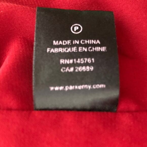 Parker Black Rosewood Sarah Dress One Shoulder Evening Prom Gown Maxi Red Size 2 - Picture 10 of 12